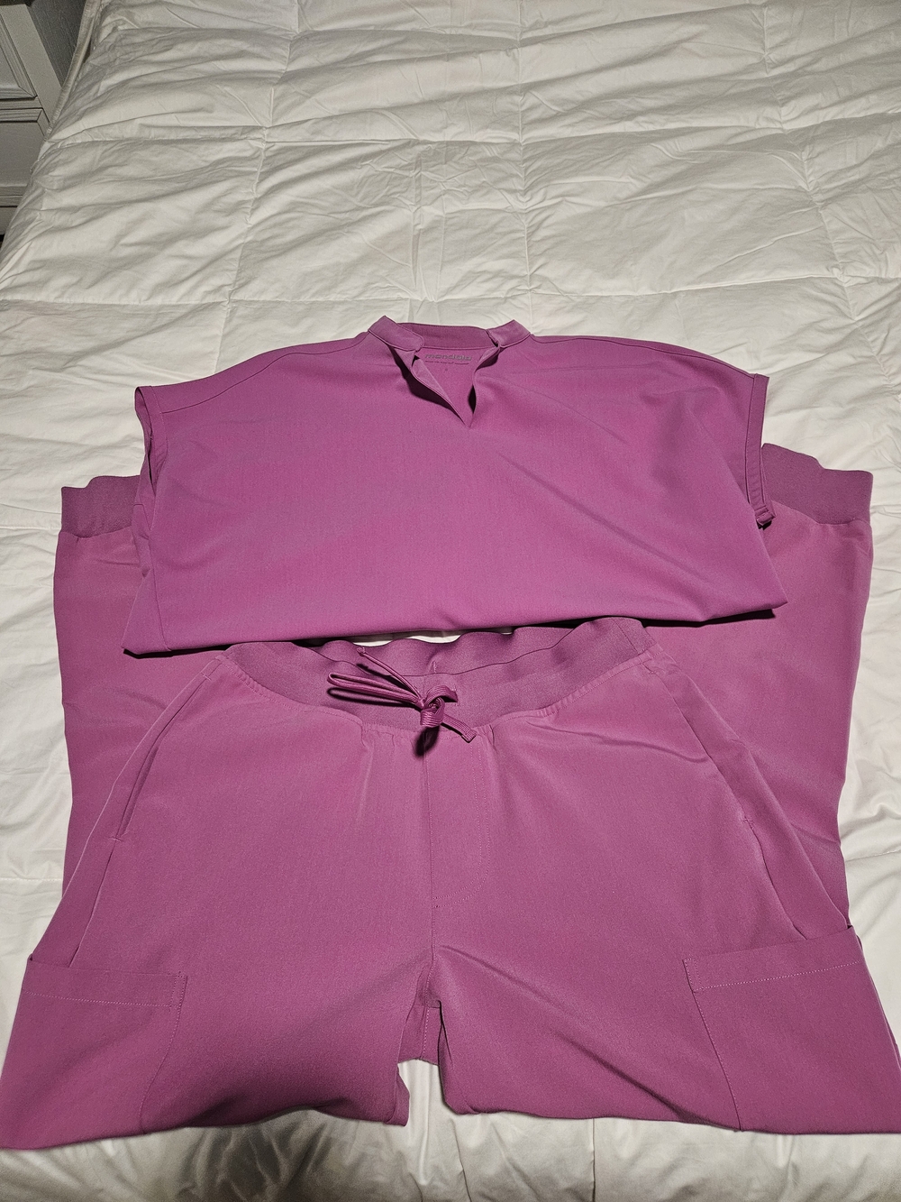 Mandala Dahlia Scrub Set - Mandarin Dolman Top & 9 Pocket Jogger Pants Size S